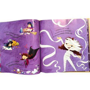 หนังสือฮาโลวีนคุณภาพสูงแบบกำหนดเอง น่ารัก ลายการ์ตูน สำหรับการเรียนรู้เบื้องต้น เข้าเล่มแบบเย็บกี่ ปกแข็ง พิมพ์ฟิล์มบนกระดาษแข็ง - Product Image 2