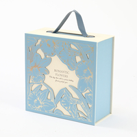 Boîte cadeau personnalisée de luxe avec couvercle rabattable pour bonbons et chaussettes de mariage, avec poignée, emballage en papier kraft de luxe, biodégradable et recyclable