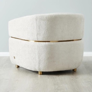 Chaise longue en tissu chenille minimaliste italienne, écologique, pour salon, meubles de maison - Product Image 2