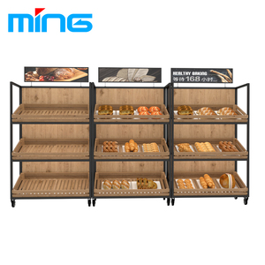 Giá để trưng bày bánh mì bằng gỗ cho cửa hàng siêu thị tự chọn - Product Image 2