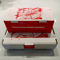 SP3159 Langlebiger Wellpappe-Karton im Amerikanischen Stil Faltbar für Maßgefertigte Kommerzielle Pizzeria Takeaway-Pizzabox