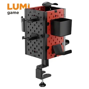 HPS06-3 Headphone Game dudukan pengendali penjepit pada Pegboard Gaming Organizer aksesori untuk PC Xbox PS5 PS4 Switch 4 buah