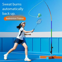 Appareil d'entraînement de badminton automatique à rebond, pour intérieur et extérieur, avec base, pour la pratique autonome des adultes et des enfants