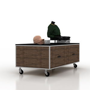 Estantería para tienda de ropa, accesorios de exhibición, diseño de madera apilada, estantes de bebé para tienda al por menor, ropa - Product Image 5