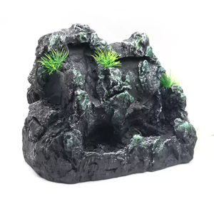 Fontana in Resina con Effetto Roccia e Cascata di Sabbia Bianca per Acquario - Product Image 4