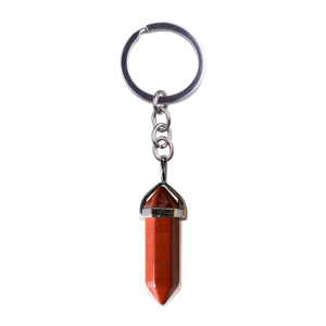 Pendentif en cristal de chakra hexagonal en forme de balle, pierre précieuse, porte-clés, porte-clés en quartz pointu argenté pour femmes et hommes - Product Image 4