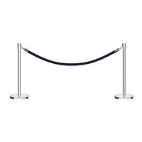 Barrière de contrôle de la foule en velours, barrière de corde suspendue en argent