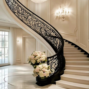 درج حلزوني مخصص فاخر للاستخدام الداخلي مصنوع من الرخام الطبيعي المتين للفلل والشقق والفنادق - Product Image 1