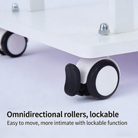Carrito de Belleza Resistente de 3 Niveles con Gran Espacio de Almacenamiento, Carrito Móvil para Salón de Belleza, para Máquinas de Belleza, Suministros de Estética, Uso en Clínicas