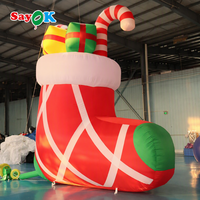 Chaussette de Noël géante gonflable pour la décoration de festivals et la promotion d'événements