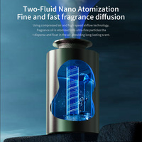 Diffuseur d'huiles essentielles pour voiture, nouveau design, double capteur AI, entièrement en aluminium, anti-reflux, rechargeable, silencieux, CE FCC, pour la maison et la voiture
