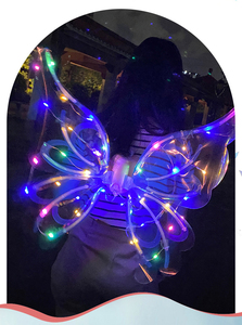 Ali <span class=keywords><strong>da</strong></span> Fata LED per Bambini Nicro, Costume <span class=keywords><strong>da</strong></span> Angelo, Accessori per Travestimenti, Ali Colorate Fai-<span class=keywords><strong>da</strong></span>-Te con Glitter e Musica per Feste e Festival - Product Image 6