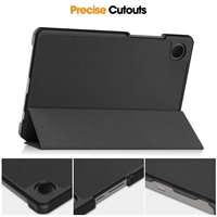 Housse pour Samsung Galaxy Tab A9 8,7 pouces X110 X115 2023, étui à rabat en cuir premium avec support pliable SM-X110 SM-X115