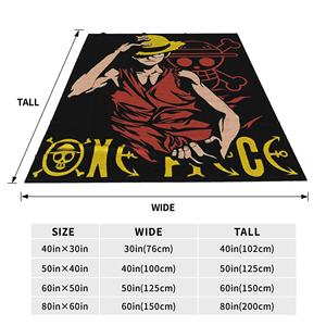 Manta de <span class=keywords><strong>manga</strong></span> de anime de una pieza para sofá, manta de felpa suave y peluda, colcha de varios tamaños para todas las estaciones - Product Image 6