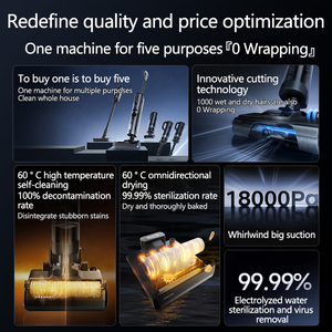 H20 miscelatore Turbo 5-in-1 aspirapolvere a secco umido 60 ℃ termicamente autopulente Dual Edge Ultra-silenzioso Dreame macchina per la pulizia del pavimento intelligente - Product Image 4