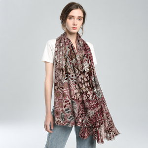 Women's Floral Print Scarf Soft Long <b>Shawl</b> <b>Wrap</b> Lightweight Fashion Neck Scarf Wholesale Ready Stock - Product Image 3