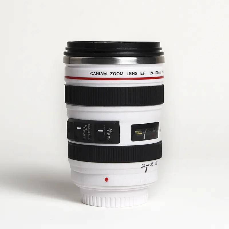 Großhandel Souvenir Neuheit Fotograf SLR modern Reisen draußen camping weiß schwarz 400ml DSLR Kamera-Objektiv form Kaffeebecher