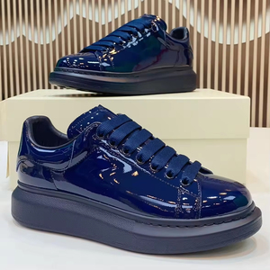 Zapatos Casuales de Lujo para Hombre y Mujer, de Color Sólido, con Cordones, de Cuero, para Caminar, de Alta Calidad, Diseño Moderno - Product Image 6