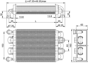 Zuurstofvrije Koperen Warmtewisselaar Essentiële Lpg Gas Boiler Onderdelen Auto Buiten Huishouden Rv Garage Waterdruk - Product Image 2