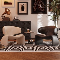 Fauteuil en cuir PU ultra-simple de style italien moderne, coussin en éponge haute résilience, meubles de maison, salon, salon de beauté