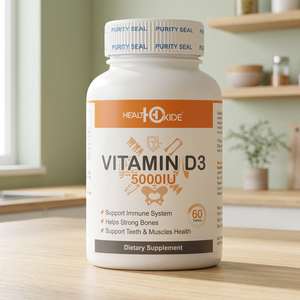 Complément alimentaire Vitamine D3 en gélules molles 5000 UI pour adultes, favorisant la santé des dents et des muscles, l'absorption du calcium - Product Image 3