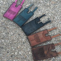 Dompet Kulit PU Model Western dengan Tali Jepret, Dompet Lipat Tipis Hitam Modis untuk Pria Wanita, Aksesoris Berkemah