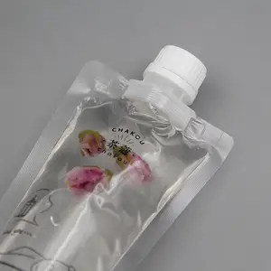 250 ml 500ml bao bì nhựa trong suốt rõ ràng chất lỏng nước trái cây uống Túi bóp Spout Pouch túi với vòi