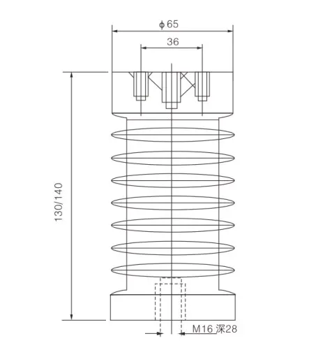 Cg5-24kv / 85x190 epoxy resin bus support insulation sub column capacitor voltage divider bus insulator