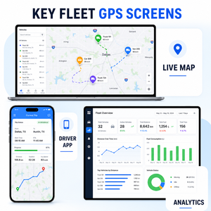 ระบบจัดการยานพาหนะขั้นสูงด้วย GPS พร้อมแอปติดตามยานพาหนะสำหรับ IOS และ Android พร้อมระบบแจ้งเตือน Geofence และการติดตามพฤติกรรมผู้ขับขี่โดย LionCreate - Product Image 3