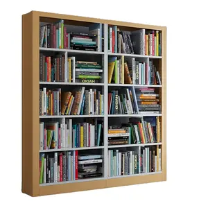 GD实用高品质图书馆活动梯子家具带门钢金属学校书架书柜