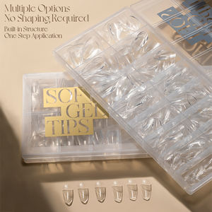 GULAURI <span class=keywords><strong>Faux</strong></span> <span class=keywords><strong>Ongles</strong></span> en <span class=keywords><strong>Gel</strong></span> Souple Mat Couverture Complète, Formes Amande et Stiletto, pour Nail Art et French Manucure - Product Image 3