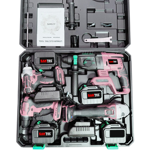 Trapano <span class=keywords><strong>Avvitatore</strong></span> a <span class=keywords><strong>Impulsi</strong></span> Portatile Senza Fili Saktec Factory 21V, Compatto 18V, con Batteria al Litio e Kit - Product Image 4