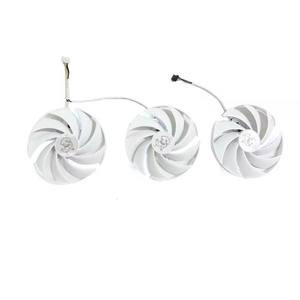 Ventilador de GPU de 95MM y 4 pines PLD10010B12HH para <span class=keywords><strong>MSI</strong></span> GeForce RTX <span class=keywords><strong>4080</strong></span> 4070TI <span class=keywords><strong>Gaming</strong></span> <span class=keywords><strong>Trio</strong></span>, ventilador de refrigeración para tarjeta de video blanca - Product Image 3