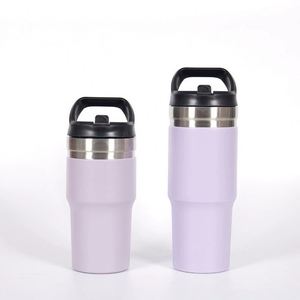 Hot Sale Double Layer <b>Cold</b> Insulation Ice <b>Cup</b> Outdoor Travel Portable Car Straw <b>Cup</b> 304 Stainless Steel Insulated <b>Cup</b> - Product Image 1