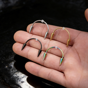 <span class=keywords><strong>Piercing</strong></span> de Labio Superior de Acero Inoxidable 316L de Alta Calidad con Micro Inserto, Joyería para <span class=keywords><strong>Frenillo</strong></span>, <span class=keywords><strong>Piercing</strong></span> de Cara Sonriente - Product Image 4