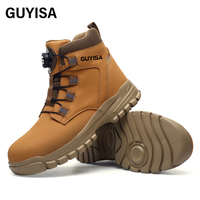 GUYISA Chaussures de Travail pour Hommes Personnalisées en Gros, Étanche, Résistantes à l'Usure, Embout en Acier, Anti-Perforation, Chaussures de Sécurité
