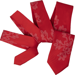 Ensemble de deux cravates classiques joyeux Noël flocon de neige pour hommes 100% Pure <span class=keywords><strong>soie</strong></span> impression numérique Style décontracté Sublimation cravates - Product Image 3