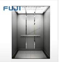 Asansör fabrika doğrudan satış paslanmaz çelik 450kg/630kg/800kg/1000kg FUJI insan asansörü ARD sistemi ile