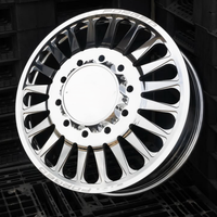 Jantes forgées DRW polies sur mesure 22X8.25 28X8.25 avec enjoliveur central flottant 8X180 8X210 10X225 pour Ford F350 F450 Super Duty