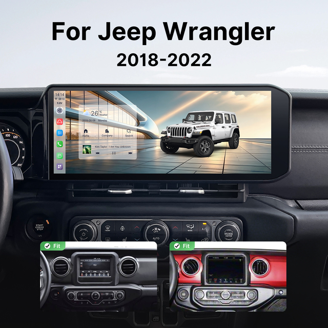 Youducar 15" OLED Android Car Radio DVD Player Navigation Head Unit for Jeep Wrangler JL / Gladiator JT 2018-2023, CarPlay