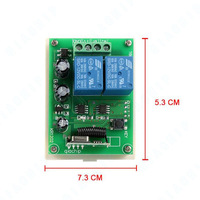 Commutateur de télécommande sans fil bidirectionnel 12V 2CH relais contrôleur de moteur à courant continu télécommande de porte de garage KR1202