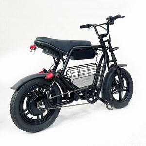 Bicicleta Eléctrica Urbana con Llantas Gruesas de 16*3 Pulgadas, Bicicleta de Montaña para Adultos, Cuadro de Aleación de Aluminio, Motor en el Buje Trasero, 7 Velocidades, con Cesta - Product Image 2