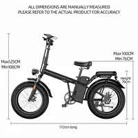 Bicicleta Eléctrica Plegable de 250W con Marco de Aluminio, Motor Trasero, Dos Ruedas, Ligera y Portátil para Viajes Urbanos