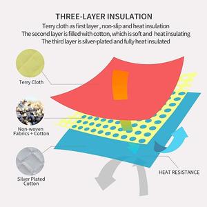 Almohadillas cuadradas para horno de cocina, accesorios de cocina resistentes al calor, multiusos, para mesa, individuales, soportes de macetas - Product Image 3