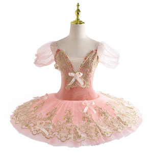 Traje de Ballet Profesional para Niñas, Vestido Tutú de Ballet, Princesa, Plato, Pancake, Lago de los Cisnes, Bailarina, <span class=keywords><strong>Disfraz</strong></span> de Danza Escénica - Product Image 4