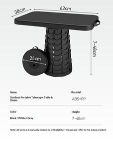 Ensemble de <span class=keywords><strong>table</strong></span> et de chaises pliantes en plastique pour l'extérieur, camping, pique-nique, plage, jardin, banc pliant léger - Product Image 5