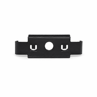 Support en métal noir avec trou central et découpes en forme de U, pièce en alliage d'acier usinée CNC