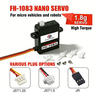 FH-1083 1.7g 超微型无芯数字舵机 0.75kg 扭矩 0.05秒 尼龙纤维齿轮 适用于遥控飞机 无人机 直升机 机器人