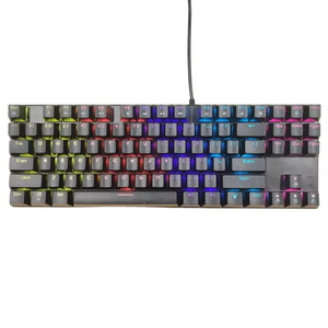 Factory Wholesale Custom 87-Key Wired Blue <b>Switch</b> Gaming Mechanical Keyboard 75% Wired <b>USB</b> New Product - Product Image 1