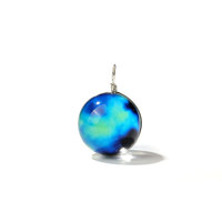 Boules de verre éclatées vertes transparentes lumineuses pour la fabrication de bracelets DIY